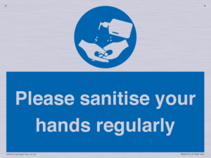 Please sanitise your hands regularly